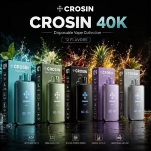 CROSIN 克罗心 40K 一次性電子煙｜高達40000口 雙網芯 鏡面數顯 可調氣流